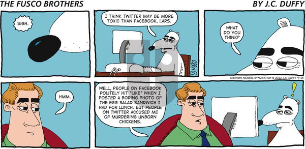 The Fusco Brothers - Sunday September 25, 2022 Comic Strip