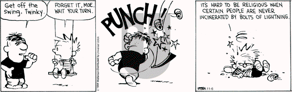 Calvin and Hobbes on Thursday November 6, 2014 Comic Strip