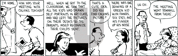 Calvin and Hobbes - Thursday September 13, 1990 Comic Strip