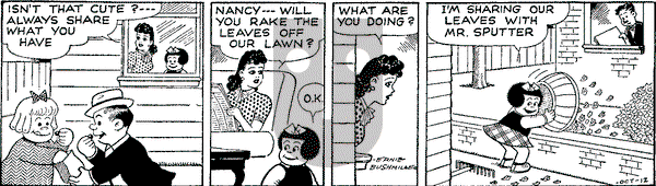 Nancy Classics on Wednesday October 12, 2016 Comic Strip