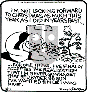 Ziggy on Thursday December 22, 1994 Comic Strip