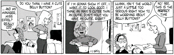 Luann on Saturday February 2, 2002 Comic Strip