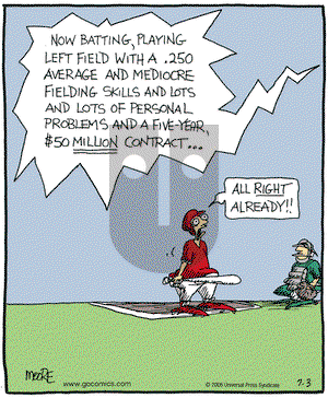 In the Bleachers on Monday July 3, 2006 Comic Strip