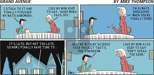 Grand Avenue on Sunday April 6, 2025 Comic Strip