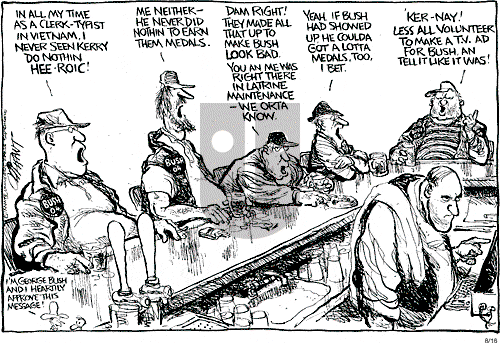 Pat Oliphant on Monday August 16, 2004 Comic Strip