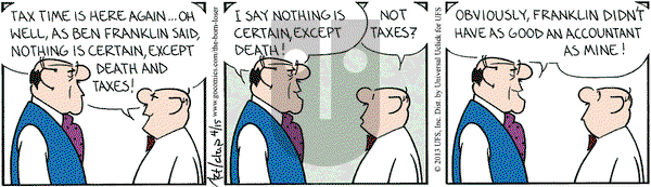 The Born Loser on Monday April 15, 2013 Comic Strip
