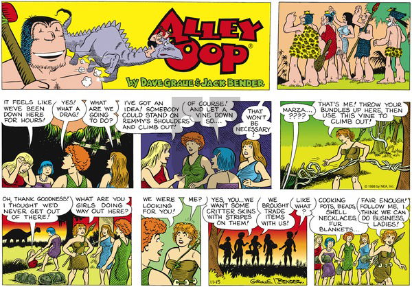 Alley Oop on Sunday November 15, 1998 Comic Strip