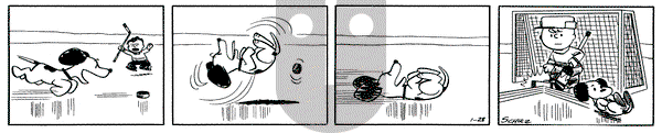 Peanuts on Thursday January 28, 1954 Comic Strip