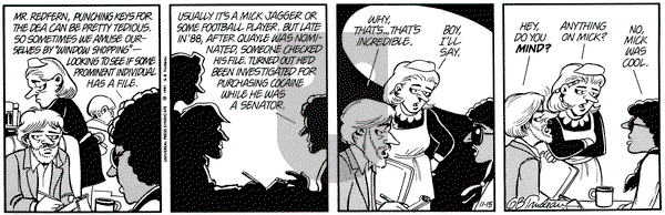 Doonesbury on Friday November 15, 1991 Comic Strip