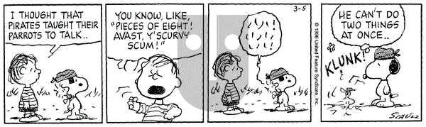 Peanuts on Tuesday March 5, 1996 Comic Strip