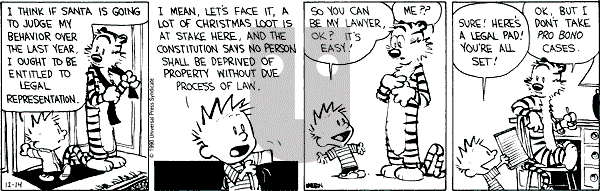 Calvin and Hobbes - Friday December 14, 1990 Comic Strip