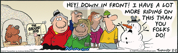 Frank and Ernest on Friday February 2, 2018 Comic Strip
