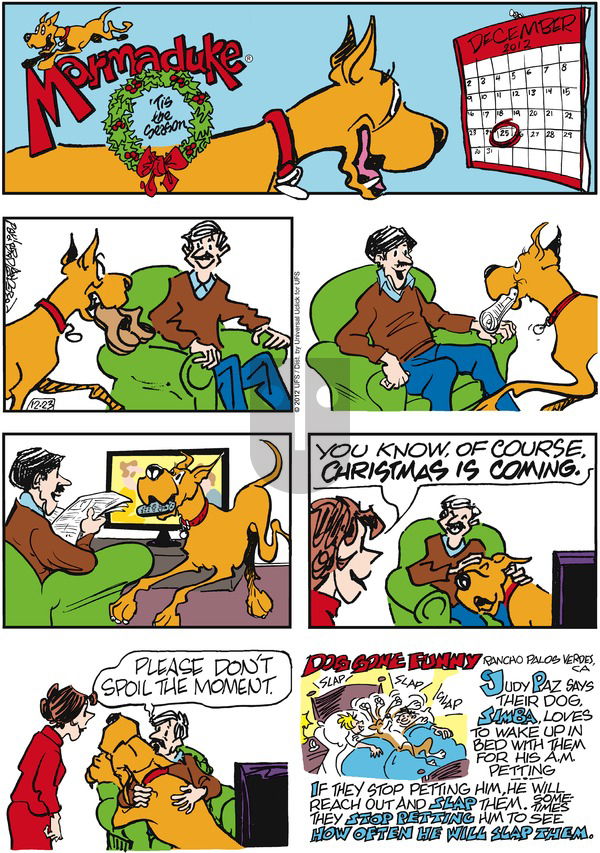 Marmaduke on Sunday December 23, 2012 Comic Strip