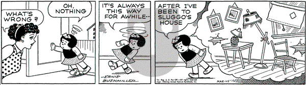 Nancy on Thursday March 24, 1955 Comic Strip