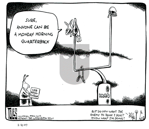 Tom Toles on Wednesday February 21, 2007 Comic Strip