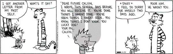 Calvin and Hobbes on Thursday April 23, 2015 Comic Strip