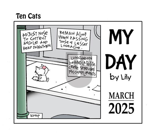 Ten Cats on Saturday March 15, 2025 Comic Strip