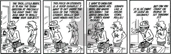 Doonesbury on Wednesday November 2, 1977 Comic Strip