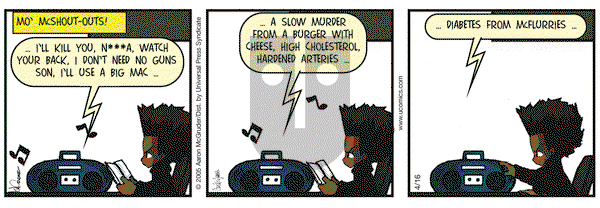The Boondocks on Saturday April 16, 2005 Comic Strip