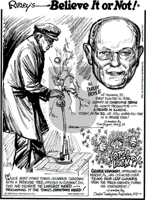 Ripley's Believe It or Not on Monday January 23, 2006 Comic Strip