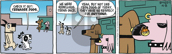 Pooch Cafe on Saturday April 8, 2017 Comic Strip