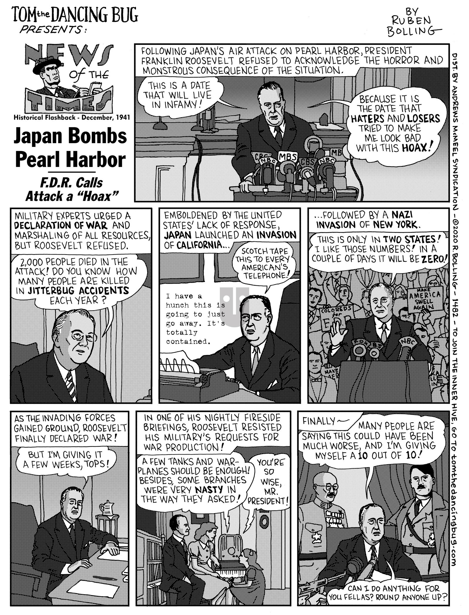Tom the Dancing Bug - Monday April 6, 2020 Comic Strip