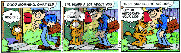 Garfield on Tuesday August 30, 1988 Comic Strip