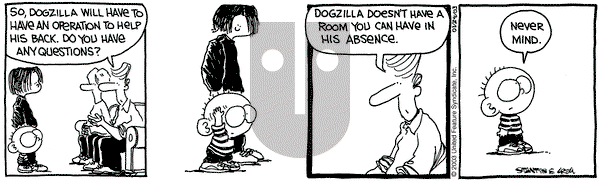 The Buckets on Monday February 17, 2003 Comic Strip