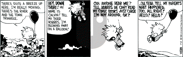Calvin and Hobbes - Tuesday July 5, 1988 Comic Strip