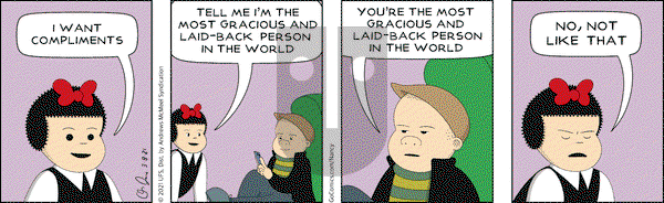 Nancy on Monday March 8, 2021 Comic Strip