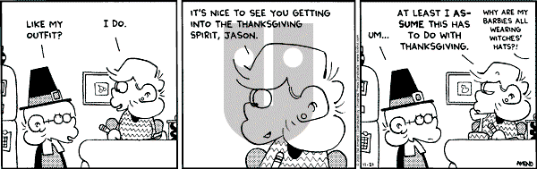 FoxTrot on Tuesday November 21, 2000 Comic Strip