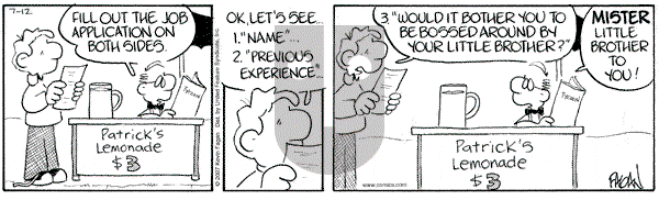 Drabble on Thursday July 12, 2007 Comic Strip