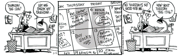 Monty on Monday May 5, 2003 Comic Strip