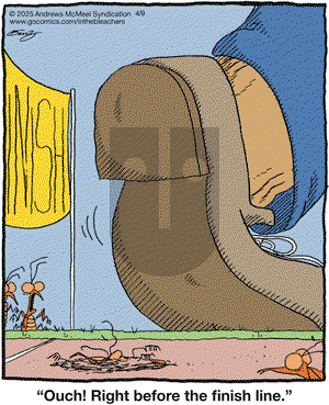 In the Bleachers on Wednesday April 9, 2025 Comic Strip