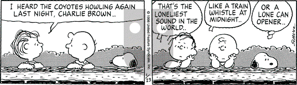 Peanuts - Friday January 23, 1998 Comic Strip