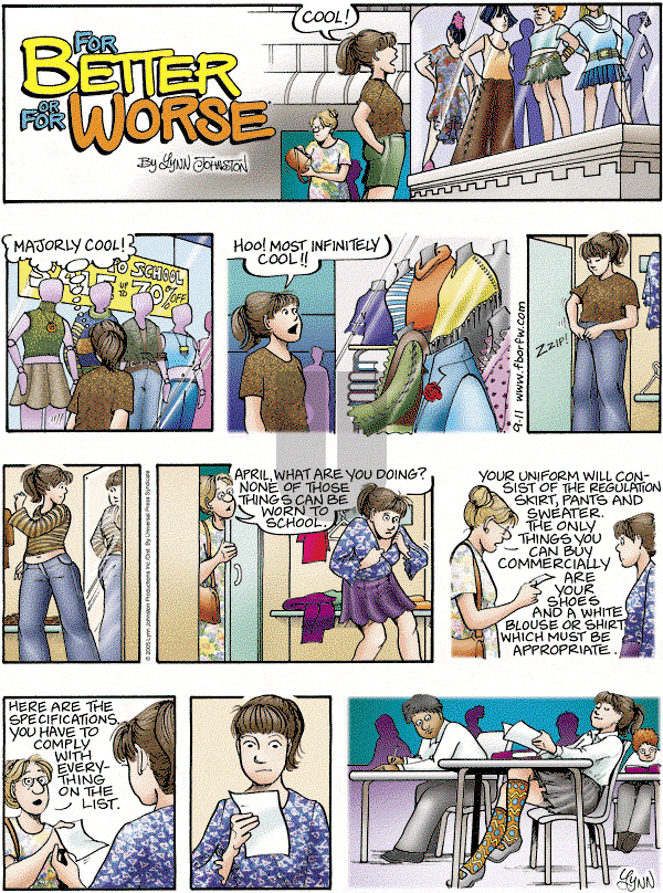 For Better or For Worse - Sunday September 11, 2005 Comic Strip