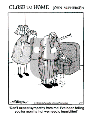 Close to Home on Tuesday March 1, 1994 Comic Strip
