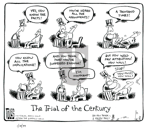 Tom Toles on Monday January 18, 1999 Comic Strip