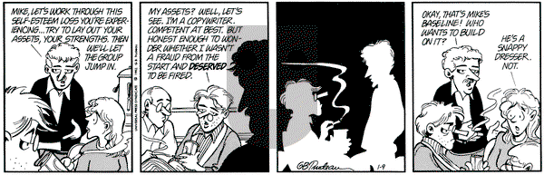 Doonesbury on Thursday January 9, 1992 Comic Strip