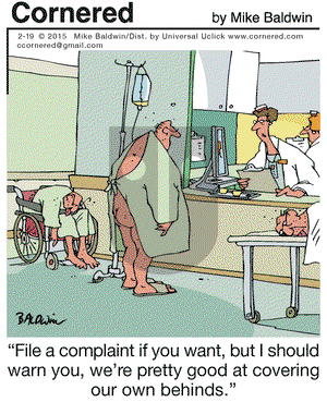 Cornered on Thursday February 19, 2015 Comic Strip
