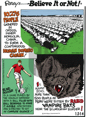 Ripley's Believe It or Not on Tuesday December 14, 2010 Comic Strip
