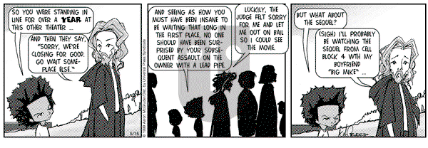 The Boondocks on Saturday May 15, 1999 Comic Strip