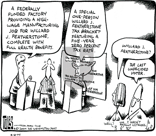 Tom Toles - Sunday August 8, 2004 Comic Strip