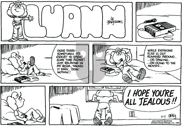 Luann - Sunday March 17, 1985 Comic Strip