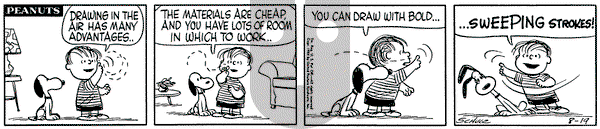 Peanuts on Tuesday August 19, 1958 Comic Strip