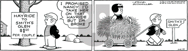 Nancy on Monday June 23, 1969 Comic Strip