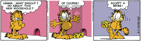 Garfield on Tuesday April 3, 2001 Comic Strip