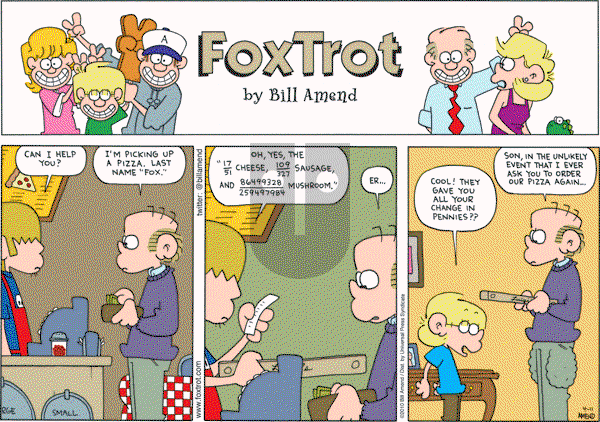 FoxTrot on Sunday April 11, 2010 Comic Strip