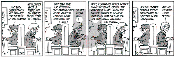 Doonesbury on Saturday September 23, 1978 Comic Strip