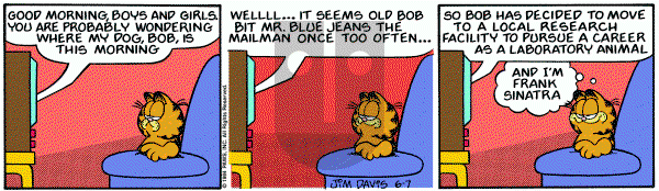 Garfield on Thursday June 7, 1984 Comic Strip